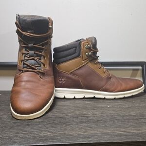 Timberland Men's Two-Tone Brown Leather Boots